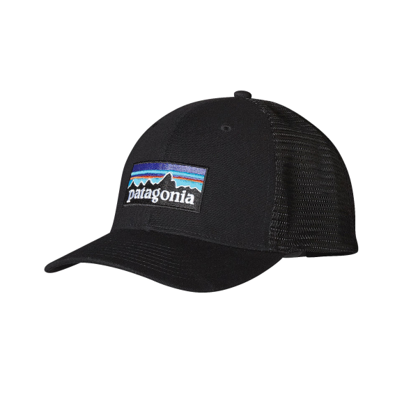 Patagonia P-6 Logo Trucker Hat Black Patagonia P-6 Logo Trucker Hat Black